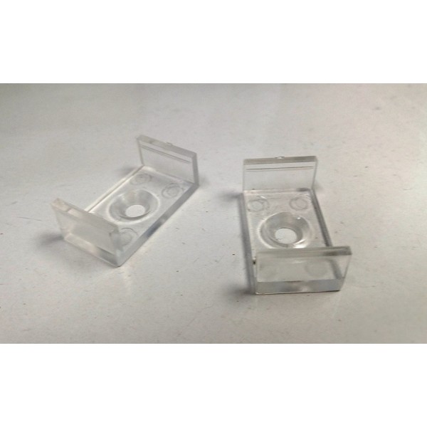 PROFILO IN ALLUMINIO LP1030 DA 2 MT PER DOPPIA STRISCIA A LED CON COVER A SCELTA TAPPI E GANCI DI MONTAGGIO INCLUSI