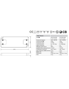 ALIMENTATORE TRASFORMATORE PER LED ACTEC SLIM CV MODE 24 V 20 WATT TENSIONE COSTANTE 2