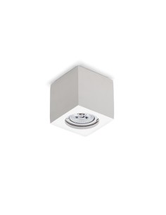 PORTAFARETTO DA SOFFITTO CUBO IN GESSO BIANCO VERNICIABILE MISURE ALTEZZA 7-13-19 CM 2