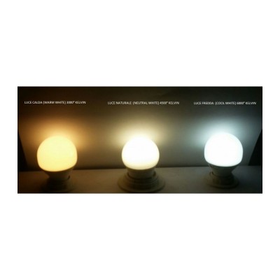 LAMPADINA LED E27 6 W G45 MINIGLOBO MODEE COLORE LUCE A SCELTA