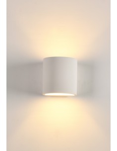 APPLIQUE PORTALAMPADA LED DA MURO G9 11X10X10 CM IN RESINA DI GESSO W3134