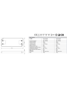 ALIMENTATORE TRASFORMATORE PER LED ACTEC SLIM CV MODE 24 V 50 WATT TENSIONE COSTANTE