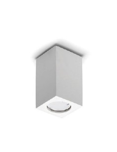 PORTAFARETTO DA SOFFITTO CUBO IN GESSO BIANCO VERNICIABILE MISURE ALTEZZA 7-13-19 CM 2