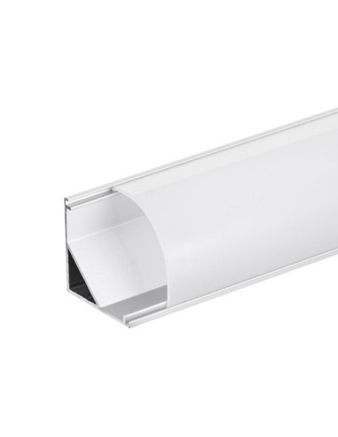 Sotto pensile led angolare 240 cm in alluminio nickel