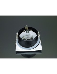 PORTAFARETTO QUADRATO BIANCO IP54 IPERMEABILE PER BAGNO PER LAMPADINE GU10 2