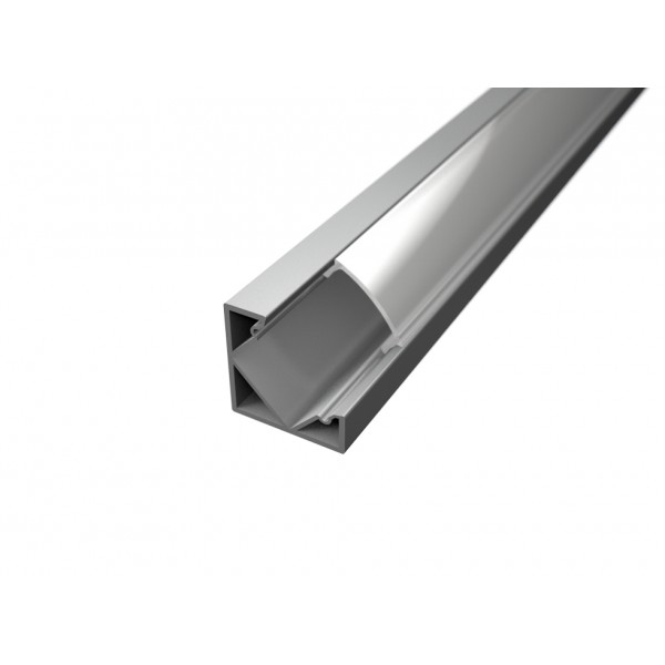 Profilo Alluminio LP2010 angolare per Strisce Led barra rigida 1 m copertura a scelta