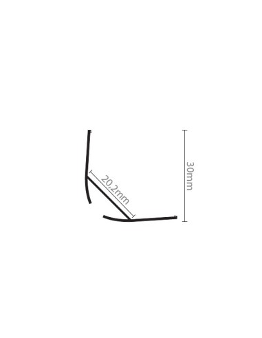 Profilo in alluminio angolare 45° lp2040 da 2 mt per strisce a led con cover a scelta - Vendita online