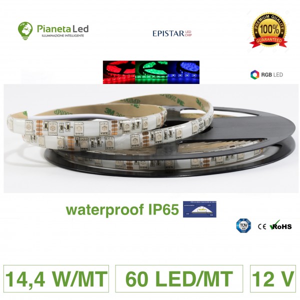 5 metri striscia 300 led 5050 SMD RGB luce RGB rosso verde blu per esterno IP65 12 V DC 5 metri striscia 300 led 5050 SMD RGB luce RGB rosso verde blu per esterno IP65 12 V DC