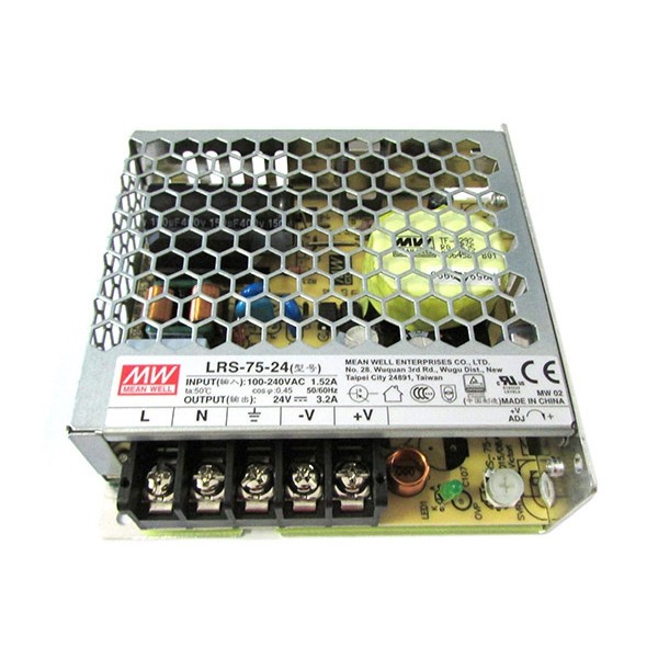 ALIMENTATORE TRASFORMATORE 75 W 24V 3,2 A MEANWELL RS-75-24