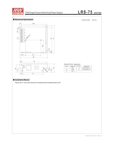 Alimentatore trasformatore 75 W 24V 3,2 A Meanwell LRS-75-24 - Vendita online