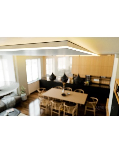 Profilo alluminio bianco 2 mt mod. Luna per strisce Led copertura a scelta
