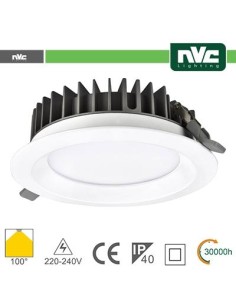 Downlight LED IP40 15W 3000K 1125LM 100º FORO:125mm