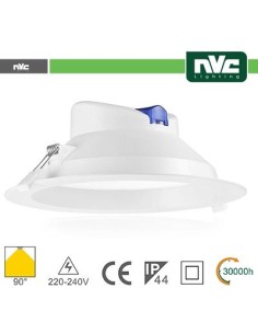 Downlight LED IP44 20W 3000K 1880LM 90º FORO:195-210mm