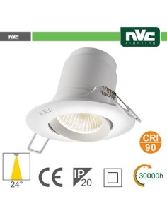Faro direzionabile LED IP20 9W 3000K 700LM 24º FORO:95mm