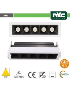 Incasso Multi lampada - 5X3W 970LM 4000K 50° 90CRI