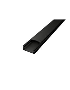 PROFILO ALLUMINIO NERO TL1205N PER STRISCE LED BARRA RIGIDA 2MT COPERTURA A SCELTA 2