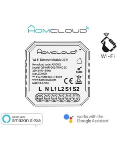 Modulo Dimmer Intelligente Wi-Fi 2 canali da incasso