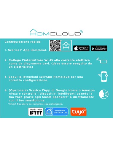 Interruttore Intelligente 1CH Wi-Fi 10A