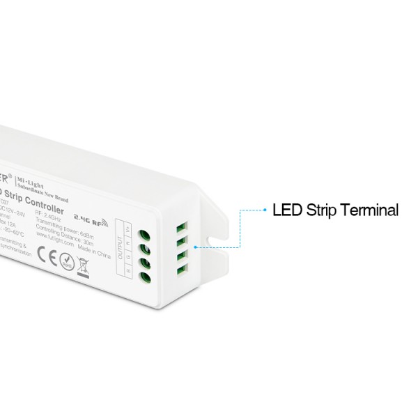 RICEVITORE WIRELESS PER STRISCE LED RGB 12 A 2,4 G FUT037