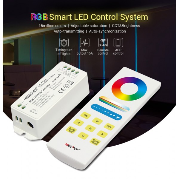 Kit RGB ricevitore 2.4 ghz rf con telecomando full touch 12/24 V 15A - Vendita online