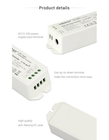 Kit RGB ricevitore 2.4 ghz rf con telecomando full touch 12/24 V 15A - Vendita online