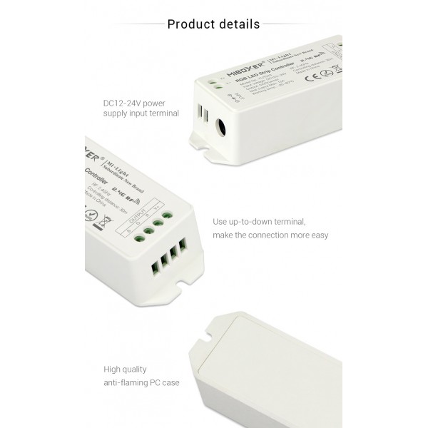 Kit RGB ricevitore 2.4 ghz rf con telecomando full touch 12/24 V 15A - Vendita online