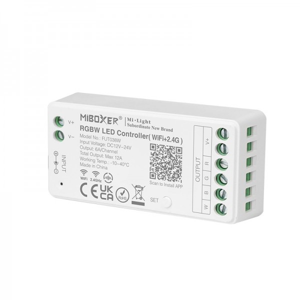 Ricevitore controller 2.4 ghz+wifi strisce led RBG RGBW MONO 12 24 V compatibile ALEXA GOOGLE TUYA telecomandi MIBOXER