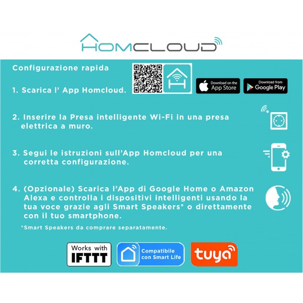 Presa Intelligente Wi-Fi 16A Schuko