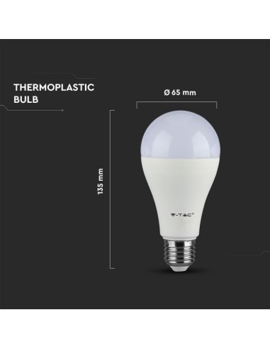LAMPADINA LED 17 W E27 A65 CHIP SAMSUNG LUCE A SCELTA