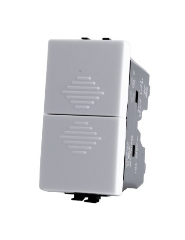 Doppio Pulsante (10A-250V) Joy 522B Bianco T3 compatibile Bticino Matix