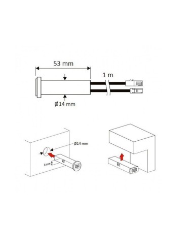 Switch interruttore ON/OFF Led IR infrarossi rilevatore porta o move 12/24 V