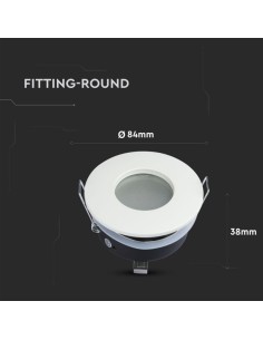 Portafaretto rotondo bianco IP54 ipermeabile per lampade GU10 2