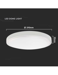 Plafoniera Rotonda a LED 24 W IP44 2400 Lumen Luce Bianca 2