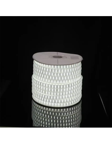 1 mt Striscia Led Bianca 220V 180 Led/mt 13 w/mt IP65 misura a scelta