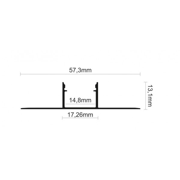 Profilo in Alluminio BETA1 da 2 mt da incasso Cartongesso Piastrella per Striscia LED Cover Opaca | Vendita online Profilo in Alluminio BETA1 da 2 mt da incasso Cartongesso Piastrella per Striscia LED Cover Opaca | Vendita online