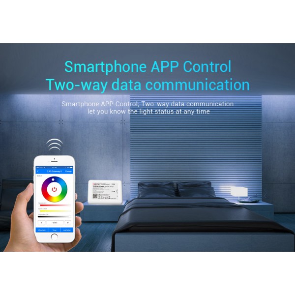 Router Gateway wifi 2.4 ghz gestione smarthphone Alexa Google Home centraline Led RGB e Mono Miboxer WL-BOX2