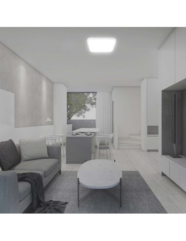 Plafoniera Quadrata a LED 48 W 360° IP44 5160 Lumen Luce Bianca