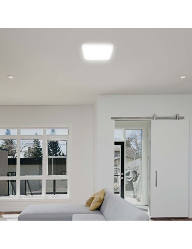 Plafoniera Quadrata a LED 48 W 360° IP44 5160 Lumen Luce Bianca