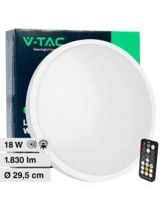 Plafoniera Rotonda con sensore movimento a LED 18 W IP44 1830 Lumen