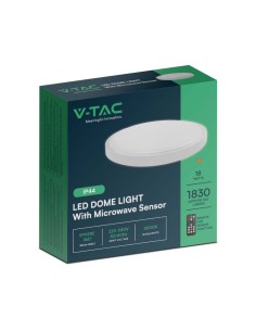 Plafoniera Rotonda con sensore movimento a LED 18 W IP44 1830 Lumen 2
