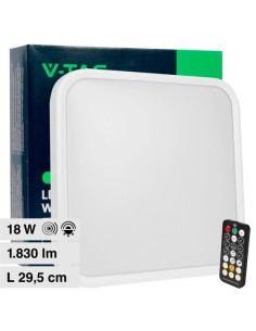 Plafoniera Quadrata con sensore movimento a LED 18 W IP44 1830 Lumen