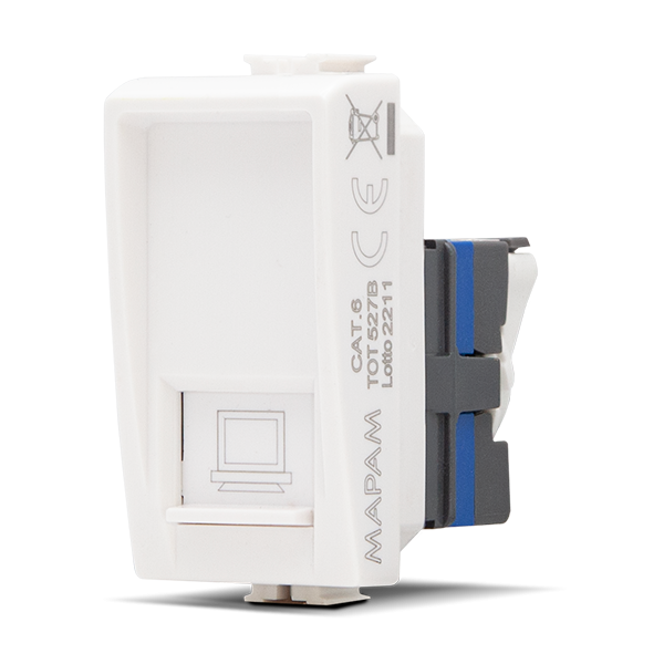 Connettore Rete Rj45 8 Pin Utp 5E Joy 527B Bianco T3 compatibile Bticino Matix - Vendita Online