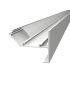 Profilo in Alluminio Bianco ALBA 2m per Velette Cartongesso Cover Opaca per Strisce LED | Vendita Online