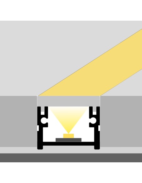 Profilo in Alluminio per Pavimento 2m LP4060 Calpestabile con Cover Opaca per Strisce LED - Vendita Online