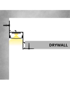 Profilo in Alluminio Aurora 2m per Cartongesso per Strisce LED Cover a scelta - Vendita Online 2