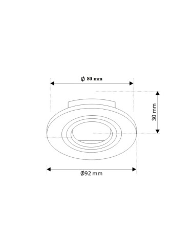PORTAFARETTO BRAVA / BLACK CON CONNETTORE GU10