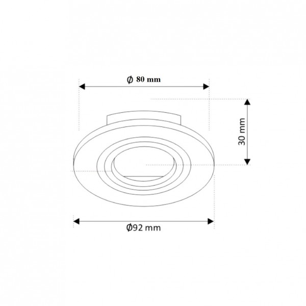 PORTAFARETTO BRAVA / BLACK CON CONNETTORE GU10