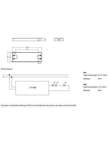Alimentatore Trasformatore Led Actec Slim 24 V 75 Watt Tensione Costante CV Mode