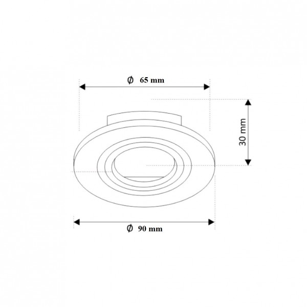 PORTAFARETTO BRAVA / BLACK CON CONNETTORE GU10