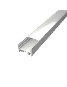 Profilo in Alluminio Bianco 2 metri LP1110 per Strisce LED cover a scelta - Vendita online
